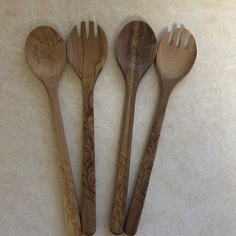 Wooden Spoon and Fork Set brand new